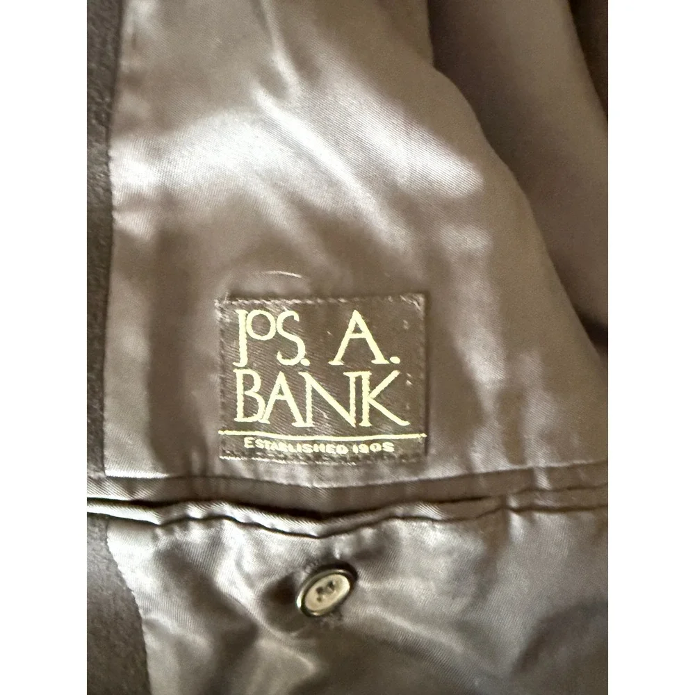 Jos. A.‎ Bank Black Wool Cashmere Overcoat Topcoat 40R